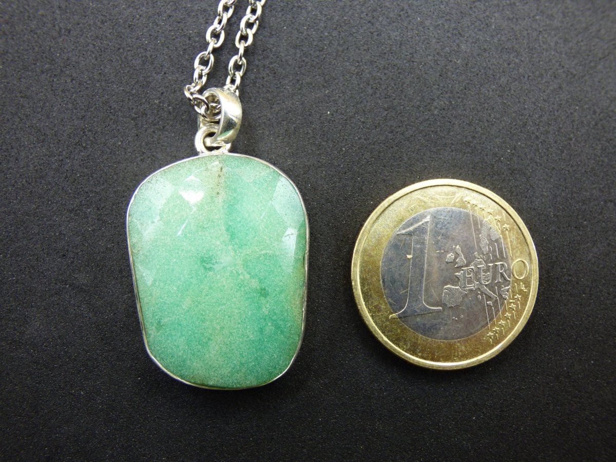 Chrysoprase AAA Edelstein Kette 925 Sterling Silber - Edler Frau Mann Schmuck Filigran Hochzeitstag Geburtstag Geschenk Heilstein Rarität - Art of Nature Berlin