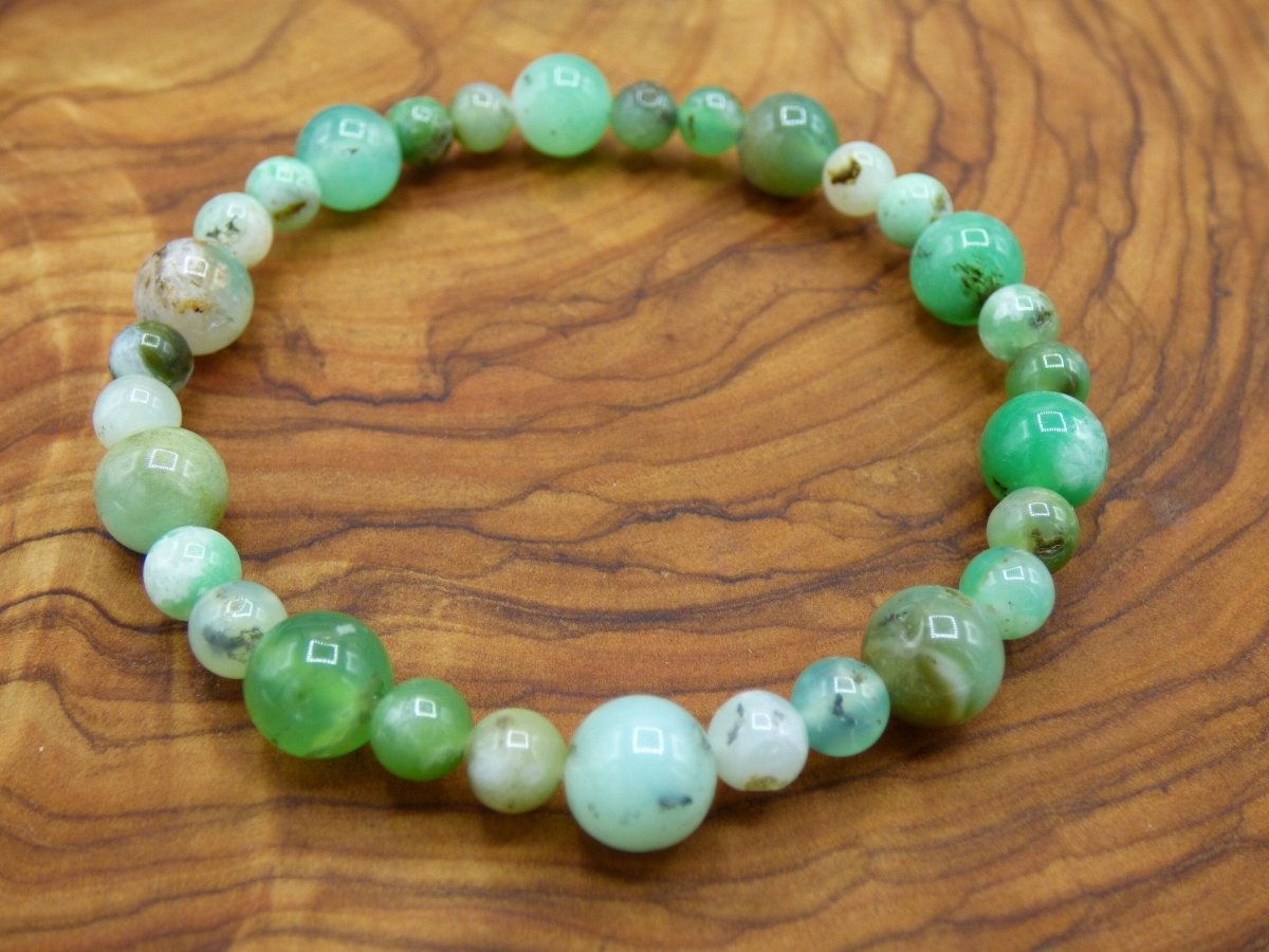 Chrysoprase ~ Edelstein Armband Stretch ~ GOA ~ Hippie ~Boho ~Ethno ~Indie ~Nature ~Heilstein Energie Chakra - Art of Nature Berlin