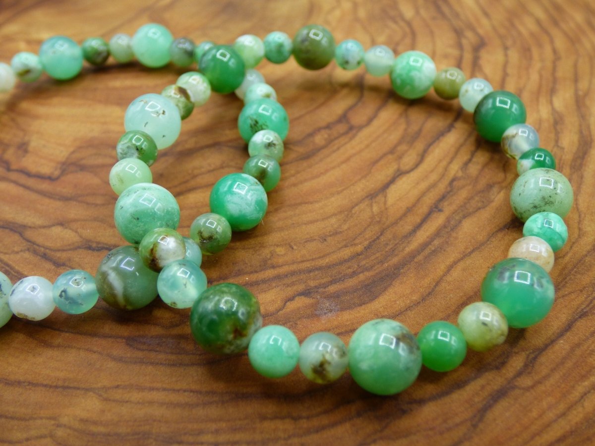 Chrysoprase ~ Edelstein Armband Stretch ~ GOA ~ Hippie ~Boho ~Ethno ~Indie ~Nature ~Heilstein Energie Chakra - Art of Nature Berlin