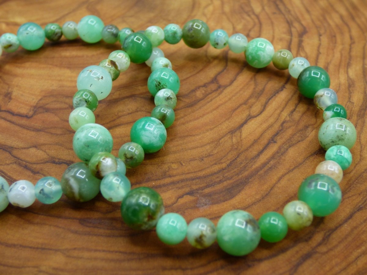 Chrysoprase ~ Edelstein Armband Stretch ~ GOA ~ Hippie ~Boho ~Ethno ~Indie ~Nature ~Heilstein Energie Chakra - Art of Nature Berlin