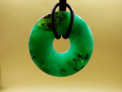 Chrysoprase ~ Edelstein Kette ~HIPPIE ~GOA ~Boho ~Tibet ~Ethno ~Nature ~Donut ~Schutzsymbol ~Heilstein ~Rarität - Art of Nature Berlin