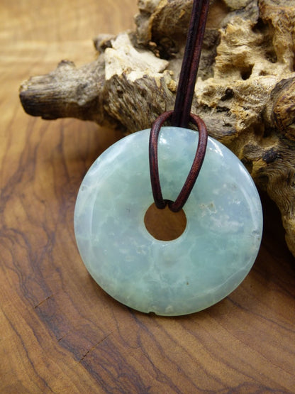 Chrysoprase ~ Edelstein Kette ~HIPPIE ~GOA ~Boho ~Tibet ~Ethno ~Nature ~Donut ~Schutzsymbol ~Heilstein ~Rarität - Art of Nature Berlin