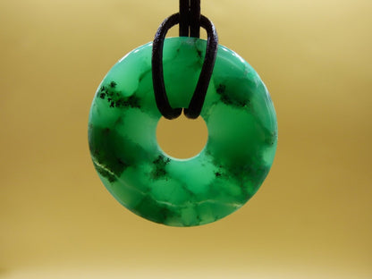 Chrysoprase ~ Edelstein Kette ~HIPPIE ~GOA ~Boho ~Tibet ~Ethno ~Nature ~Donut ~Schutzsymbol ~Heilstein ~Rarität - Art of Nature Berlin