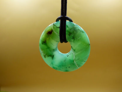 Chrysoprase ~ Edelstein Kette ~HIPPIE ~GOA ~Boho ~Tibet ~Ethno ~Nature ~Donut ~Schutzsymbol ~Heilstein ~Rarität - Art of Nature Berlin