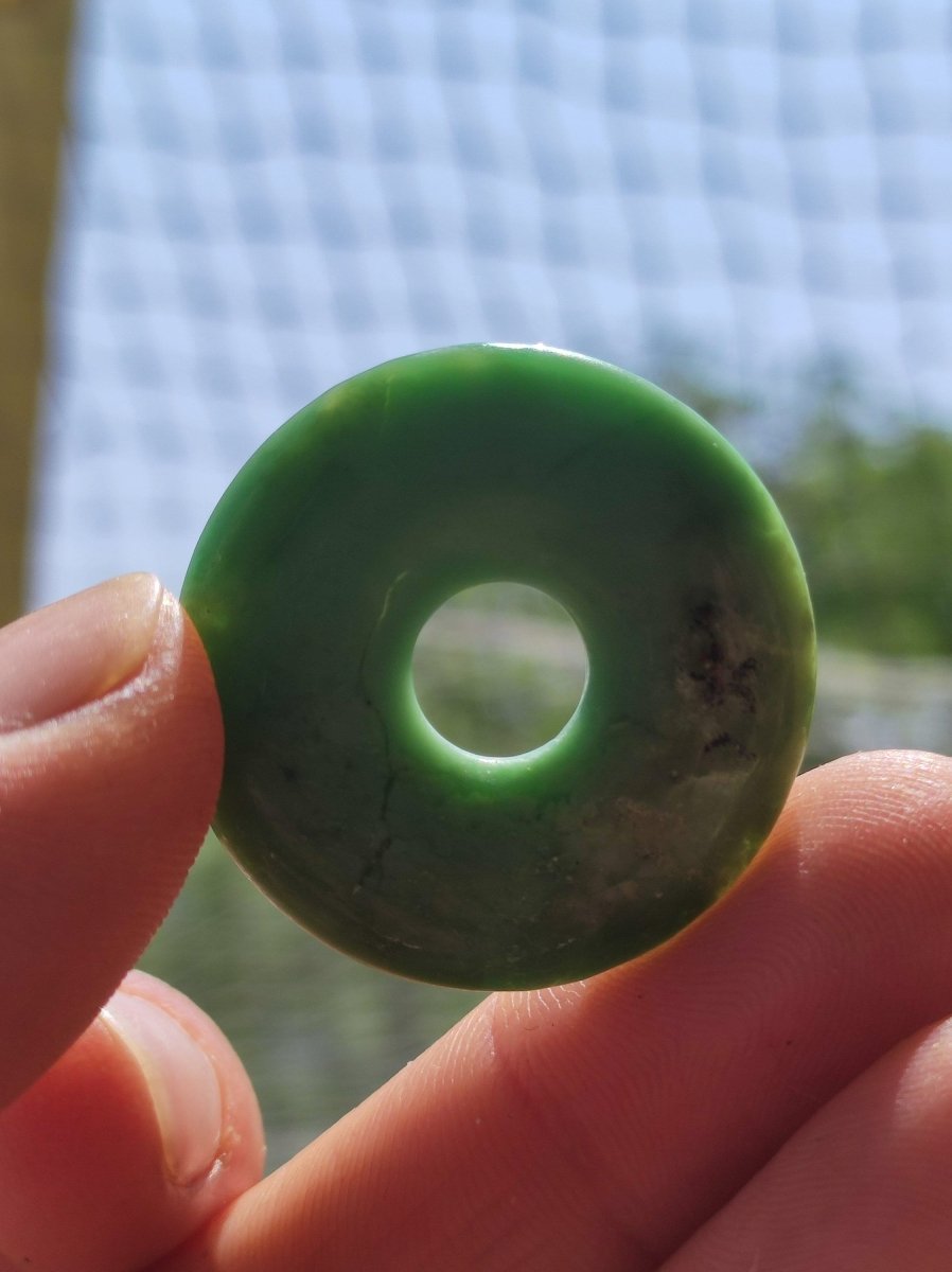 Chrysoprase ~ Edelstein Kette ~HIPPIE ~GOA ~Boho ~Tibet ~Ethno ~Nature ~Donut ~Schutzsymbol ~Heilstein ~Rarität - Art of Nature Berlin