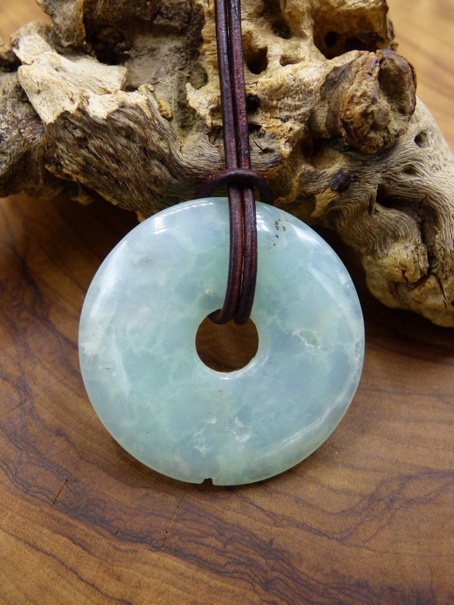 Chrysoprase ~ Edelstein Kette ~HIPPIE ~GOA ~Boho ~Tibet ~Ethno ~Nature ~Donut ~Schutzsymbol ~Heilstein ~Rarität - Art of Nature Berlin