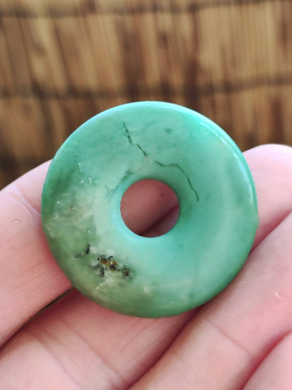 Chrysoprase ~ Edelstein Kette ~HIPPIE ~GOA ~Boho ~Tibet ~Ethno ~Nature ~Donut ~Schutzsymbol ~Heilstein ~Rarität - Art of Nature Berlin