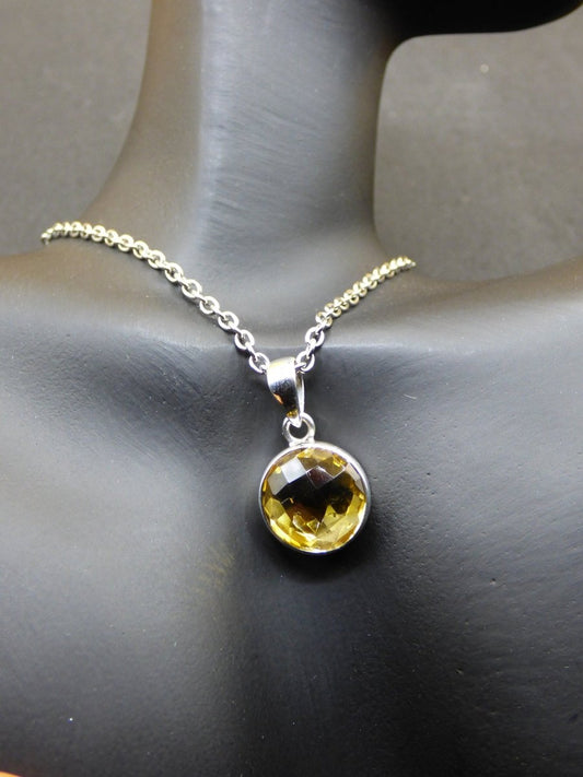 Citrin echt AAA Qualität Edelstein Kette 925 Sterling Silber Frauen Schmuck Filigran Hochzeit Geburtstag Geschenk Heilstein Rarität gelb - Art of Nature Berlin