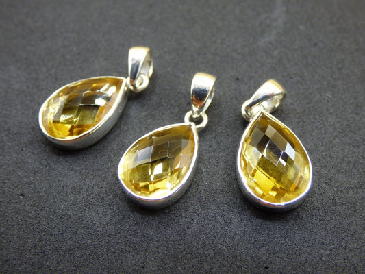 Citrin echt AAA Qualität Edelstein Kette 925 Sterling Silber Frauen Schmuck Filigran Hochzeit Geburtstag Geschenk Heilstein Rarität gelb - Art of Nature Berlin