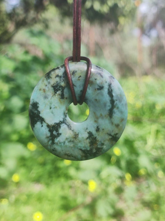Cuprit Chrysocoll - Edelstein Kette grün natürlich Rarität Heilstein Energie Kristall Anhänger Mann Frau Kind Geschenk Er Sie Valentinstag - Art of Nature Berlin