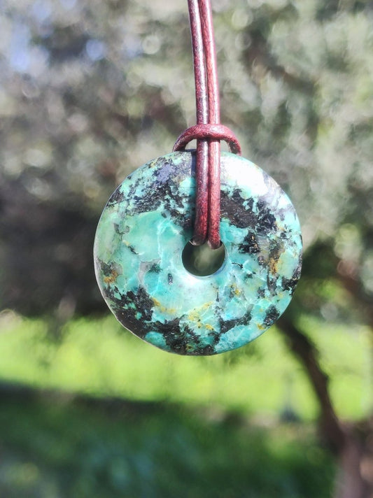 Cuprit Chrysocoll - Edelstein Kette grün natürlich Rarität Heilstein Energie Kristall Anhänger Mann Frau Kind Geschenk Er Sie Valentinstag - Art of Nature Berlin