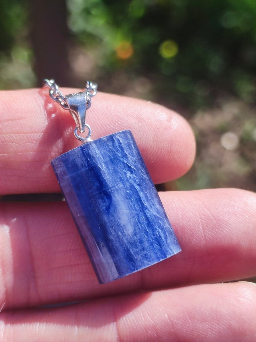 Cyanit / Disthen A 925 Silber Edelstein Kette Natur Heilstein Kristall blau Rarität Anhänger Mann Frau Er Sie Geschenk Wunderschön Edel - Art of Nature Berlin