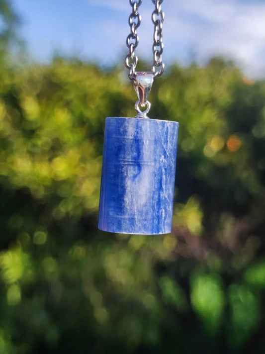 Cyanit / Disthen A 925 Silber Edelstein Kette Natur Heilstein Kristall blau Rarität Anhänger Mann Frau Er Sie Geschenk Wunderschön Edel - Art of Nature Berlin