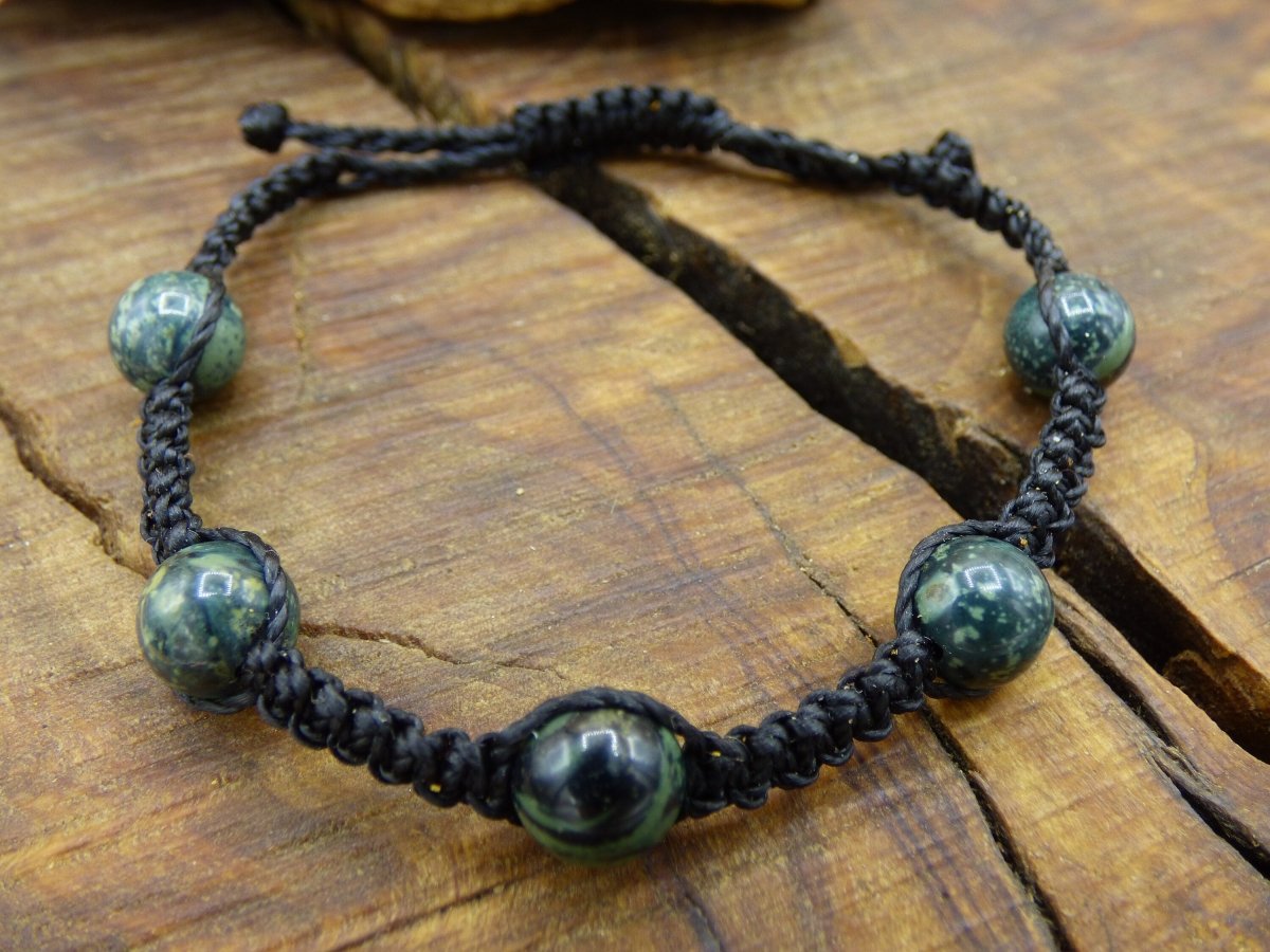 Eldarit / Kabamba Ryholith ~ Edelstein Makramee Armband ~ GOA ~ Hippie ~Boho ~Ethno ~Indie ~Nature ~Heilstein - Art of Nature Berlin