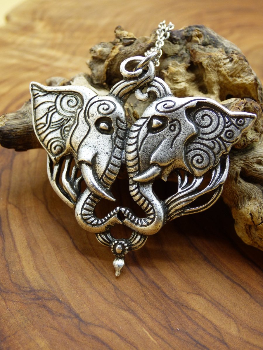 Elefant Anhänger Kette ~ Antik Bronze ~HIPPIE ~GOA ~Boho ~Tibet ~Ethno ~Nature ~Talisman - Art of Nature Berlin