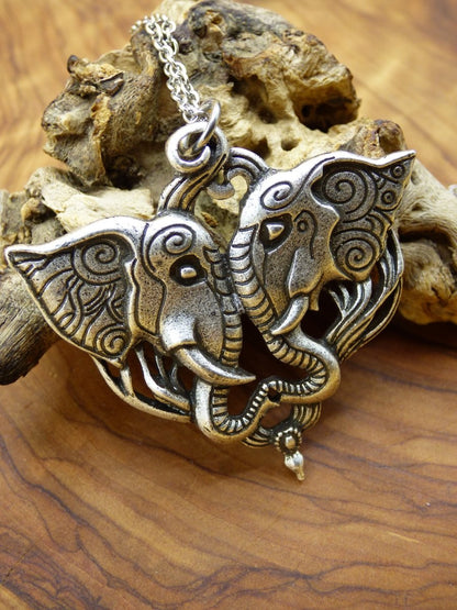 Elefant Anhänger Kette ~ Antik Bronze ~HIPPIE ~GOA ~Boho ~Tibet ~Ethno ~Nature ~Talisman - Art of Nature Berlin