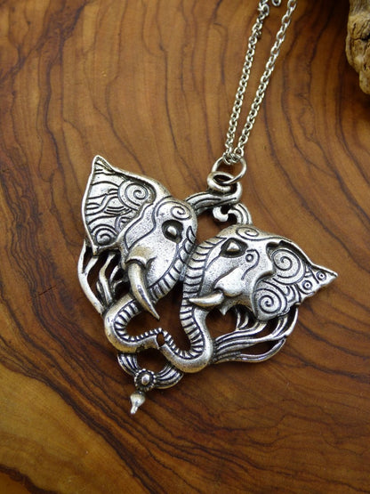 Elefant Anhänger Kette ~ Antik Bronze ~HIPPIE ~GOA ~Boho ~Tibet ~Ethno ~Nature ~Talisman - Art of Nature Berlin