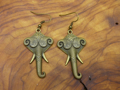 Elefanten Ohrringe aus Antik Bronze ~Goa ~Hippie ~Vintage ~Indien ~Boho ~Ethno ~Sonne - Art of Nature Berlin