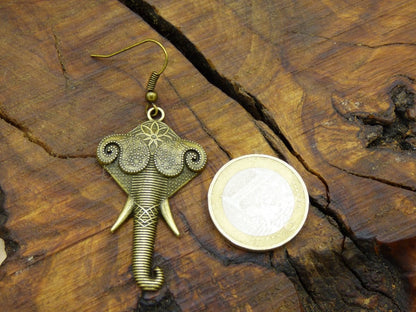 Elefanten Ohrringe aus Antik Bronze ~Goa ~Hippie ~Vintage ~Indien ~Boho ~Ethno ~Sonne - Art of Nature Berlin
