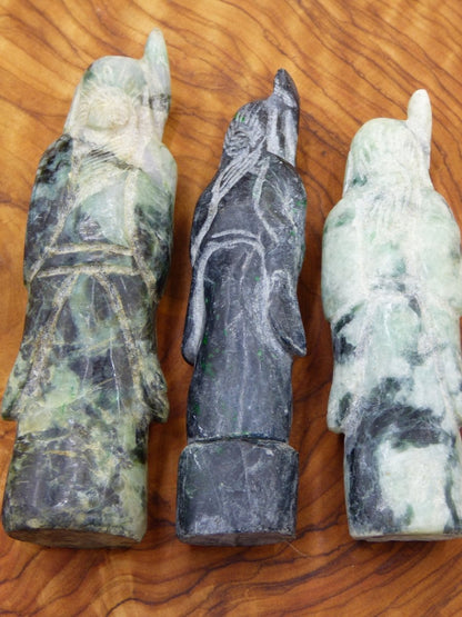 Figur Heiliger Mann ~ Jade (Burma) ~ Magisch Edelstein & Deko Crystal Meditation HIPPIE GOA Boho Ethno Heilstein Gandalf Alter Mann Wanderer - Art of Nature Berlin