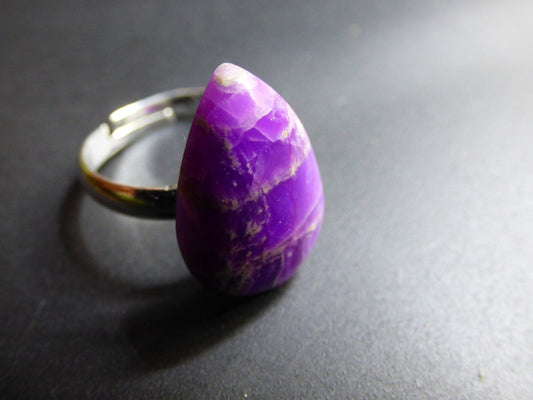 GEL Sugilith Sugilite ~ 925 Sterling Silber ~ Edelstein Ring ~HIPPIE ~GOA ~Boho ~Ethno ~Nature ~Heilstein - Art of Nature Berlin