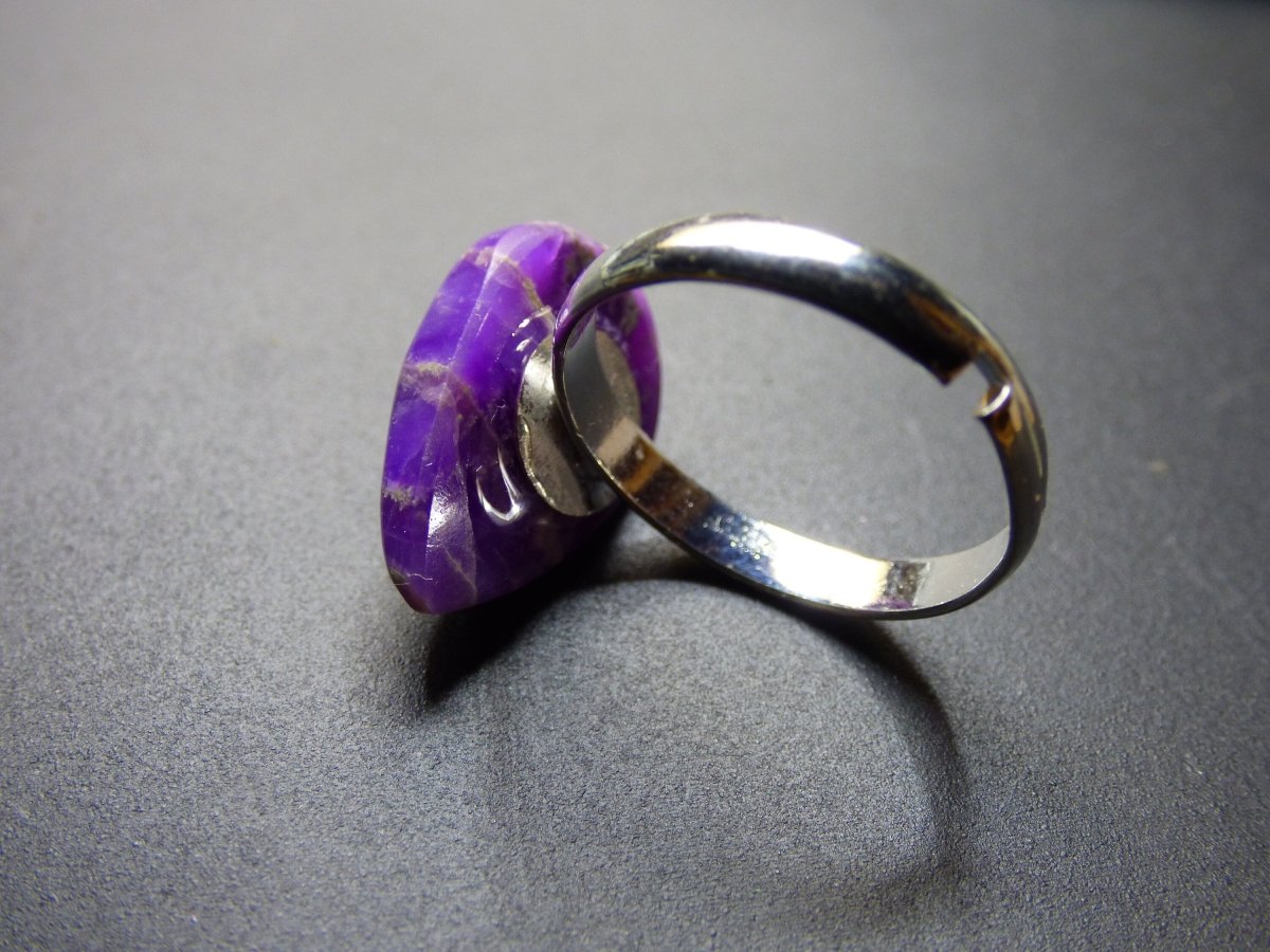 GEL Sugilith Sugilite ~ 925 Sterling Silber ~ Edelstein Ring ~HIPPIE ~GOA ~Boho ~Ethno ~Nature ~Heilstein - Art of Nature Berlin