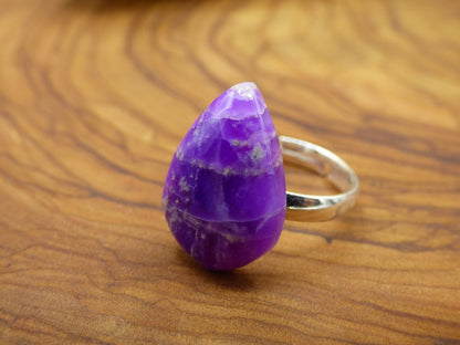 GEL Sugilith Sugilite ~ 925 Sterling Silber ~ Edelstein Ring ~HIPPIE ~GOA ~Boho ~Ethno ~Nature ~Heilstein - Art of Nature Berlin