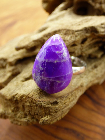 GEL Sugilith Sugilite ~ 925 Sterling Silber ~ Edelstein Ring ~HIPPIE ~GOA ~Boho ~Ethno ~Nature ~Heilstein - Art of Nature Berlin