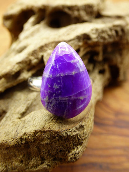 GEL Sugilith Sugilite ~ 925 Sterling Silber ~ Edelstein Ring ~HIPPIE ~GOA ~Boho ~Ethno ~Nature ~Heilstein - Art of Nature Berlin