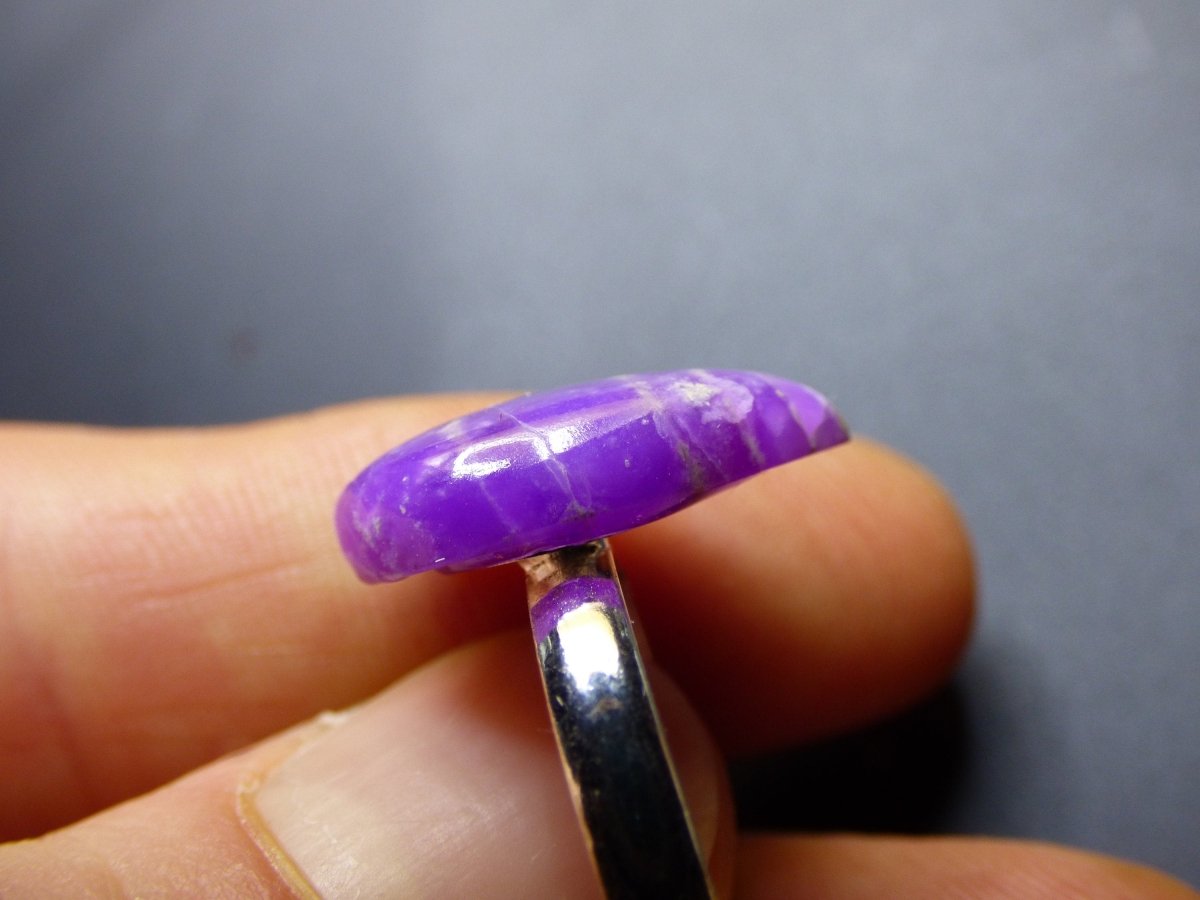 GEL Sugilith Sugilite ~ 925 Sterling Silber ~ Edelstein Ring ~HIPPIE ~GOA ~Boho ~Ethno ~Nature ~Heilstein - Art of Nature Berlin