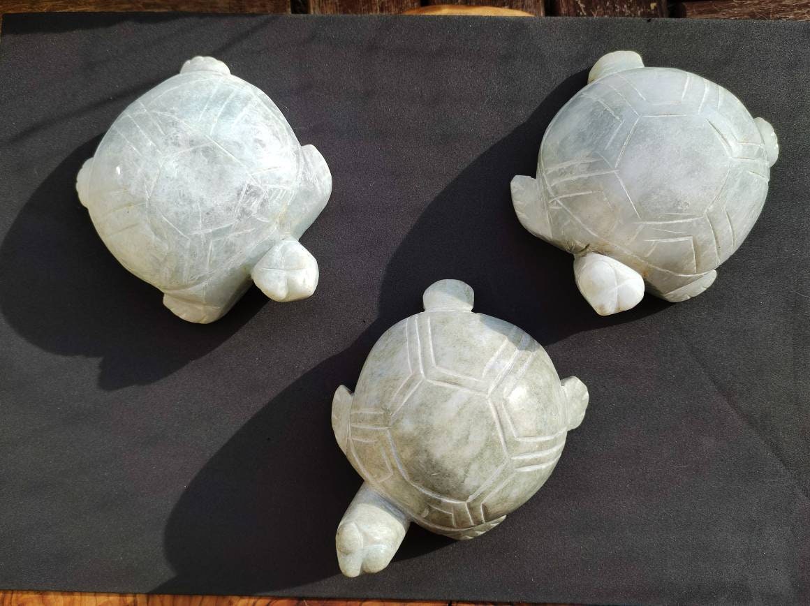 Deko Schildkröten Crysta of & ~ Berlin – Edelstein ~ Figur Jade (Burma) Nature Art Magisch XL
