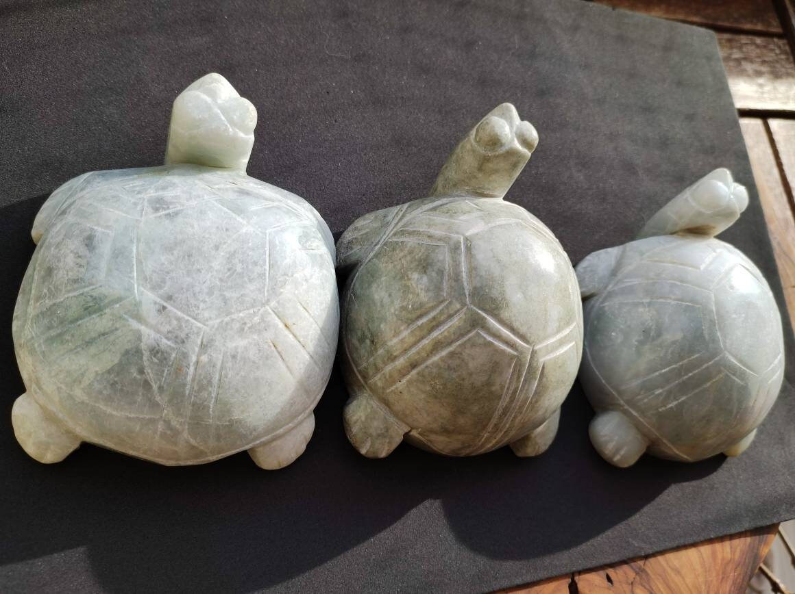 Schildkröten XL of Jade (Burma) Edelstein ~ Deko Figur Art Crysta ~ Nature Berlin – Magisch &