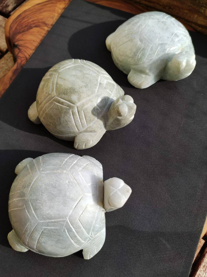 XL Schildkröten – Jade (Burma) ~ Magisch Figur ~ & of Nature Deko Berlin Art Crysta Edelstein